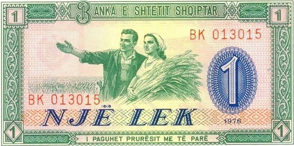 1 Albanian lek ALL