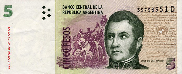 5 argentine peso