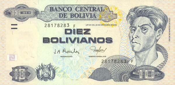 10 bolivian bolivianos