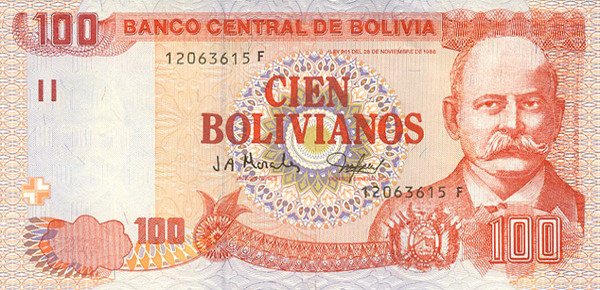 100 bolivian bolivianos