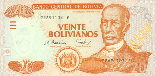 20 bolivian bolivianos