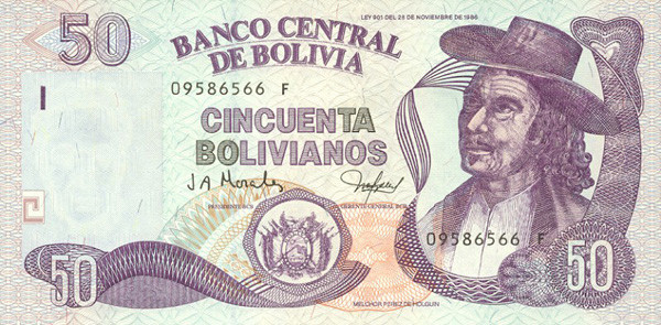50 bolivian bolivianos