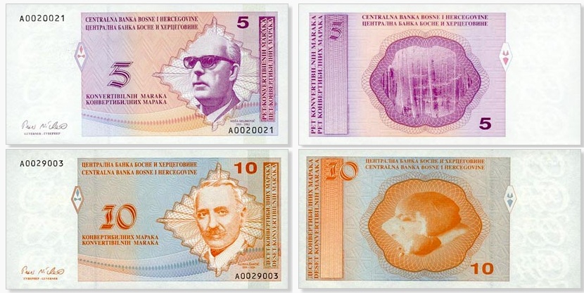 BAM Bosnia and Herzegovina konvertibilna marka 5 10