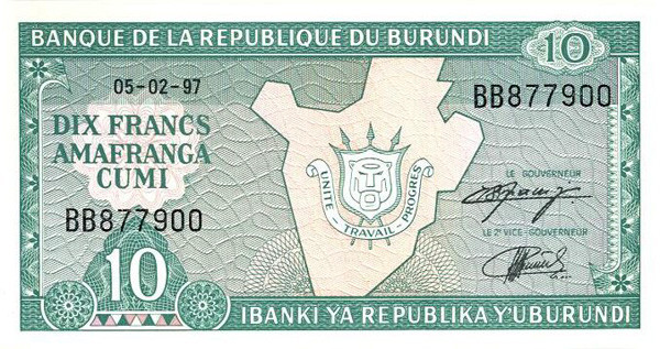 10 burundi francs