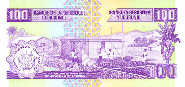 100 burundi francs
