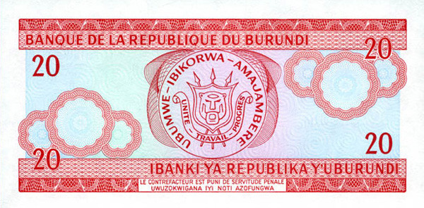 20 burundi francs