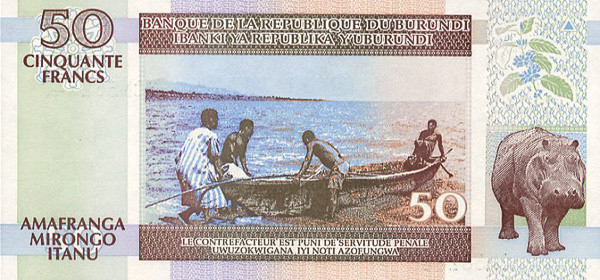 50 burundi francs