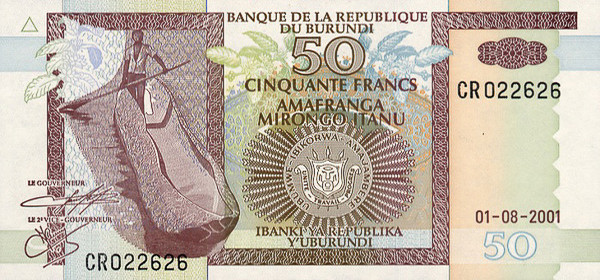 50 burundi francs