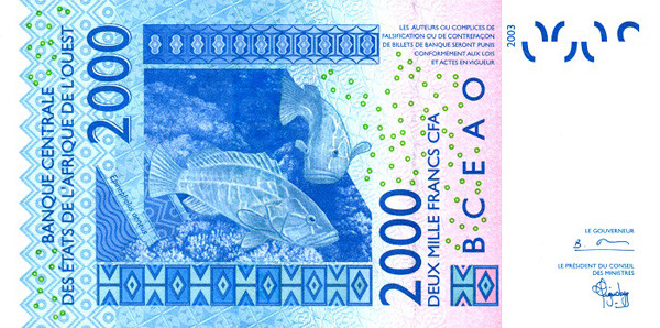 2000 cfa francs bceao