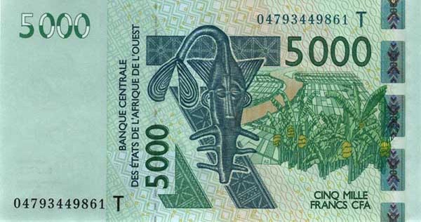 5000 cfa francs bceao