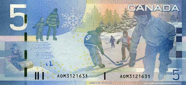 5 canadian dollars