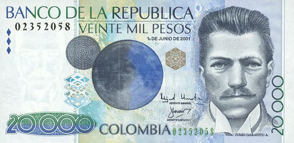 20000 colombian pesos