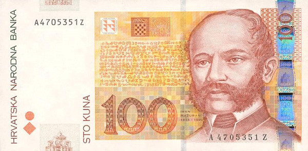 100 croatian kunas