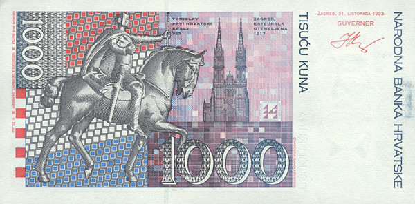 1000 croatian kunas