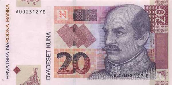 20 croatian kunas