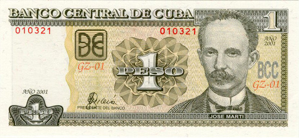 1 cuban peso