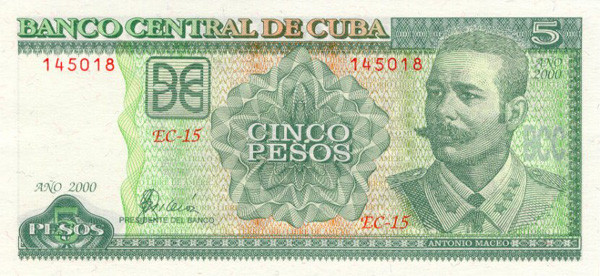 5 cuban peso