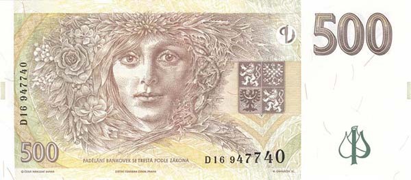 500 czech korunas