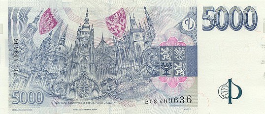 5000 czech korunas