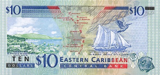 10 east caribbean dollars