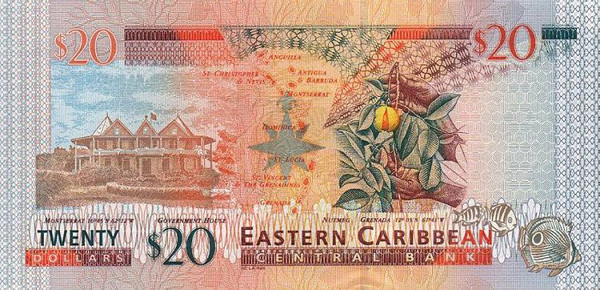 20 east caribbean dollars