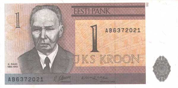 1 estonian kroon