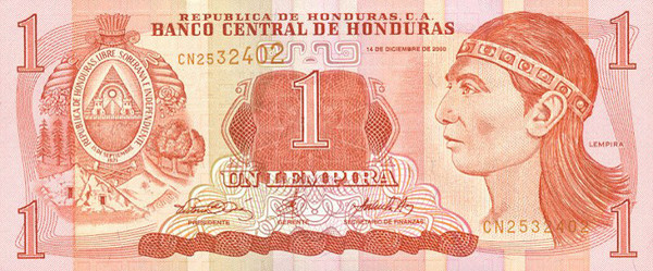 1 honduran lempira