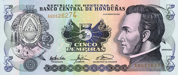 5 honduran lempira