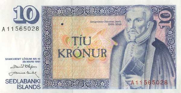 10 icelandic kronas