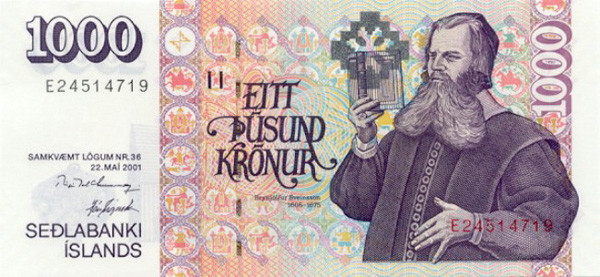 1000 icelandic kronas