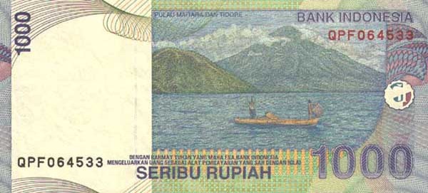1000 indonesian rupiahs
