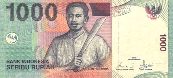 1000 indonesian rupiahs