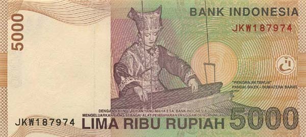 5000 indonesian rupiahs