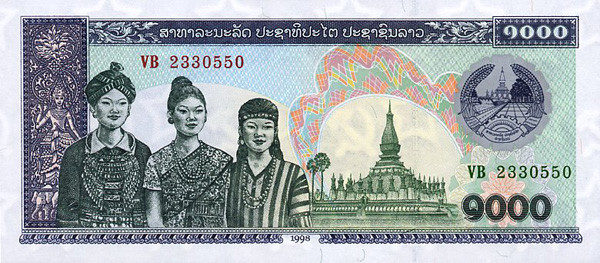 1000 lao pdr kip