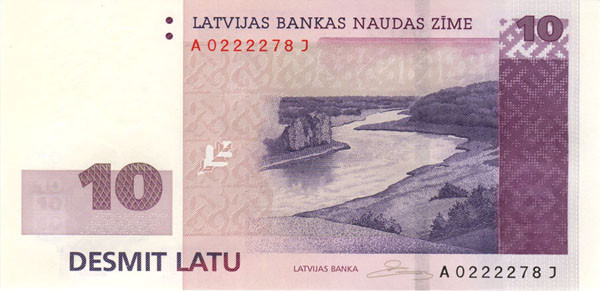 10 latvian lati