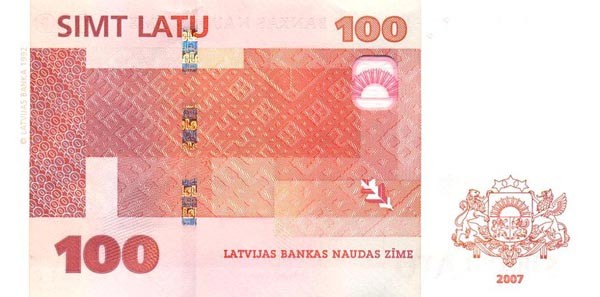 100 latvian lati