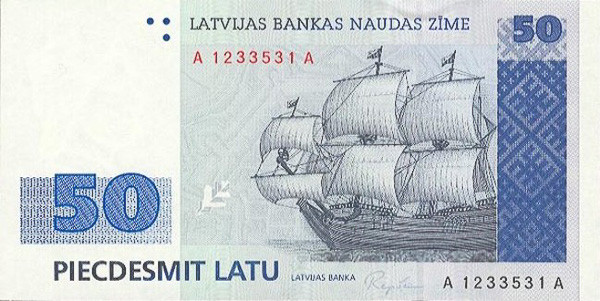 50 latvian lati