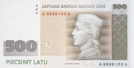 500 latvian lati