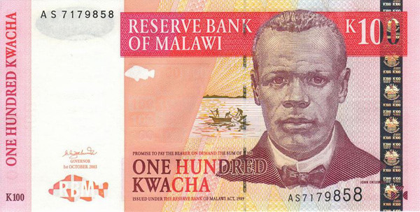 100 malawian kwachas