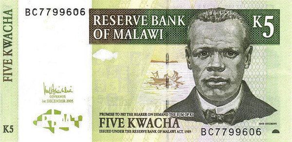 5 malawian kwachas