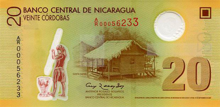 20 nicaraguan cordobas oro