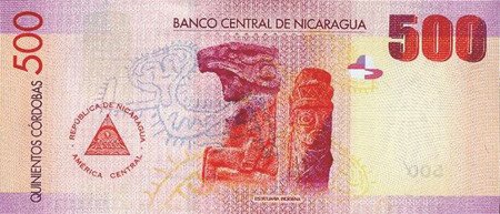 500 nicaraguan cordobas oro