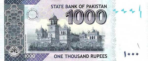 1000 pakistani rupees