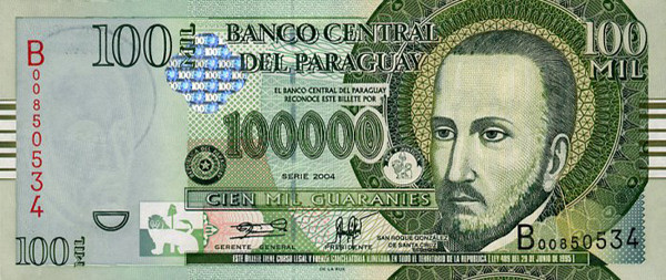 100000 paraguayan guaranis