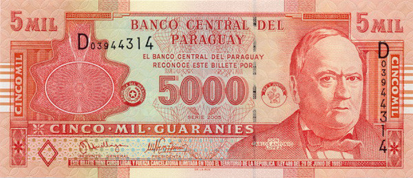 5000 paraguayan guaranis