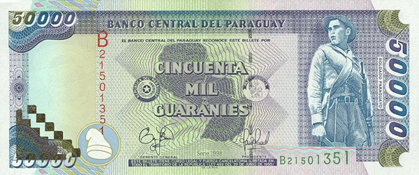 50000 paraguayan guaranis