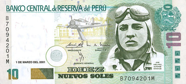 10 peruvian nuevo sols