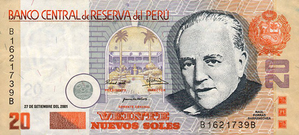 20 peruvian nuevo sols