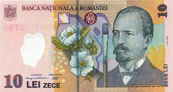 10 new romanian leu