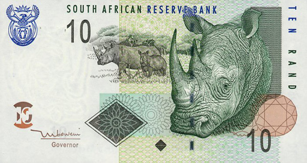 10 south african rands